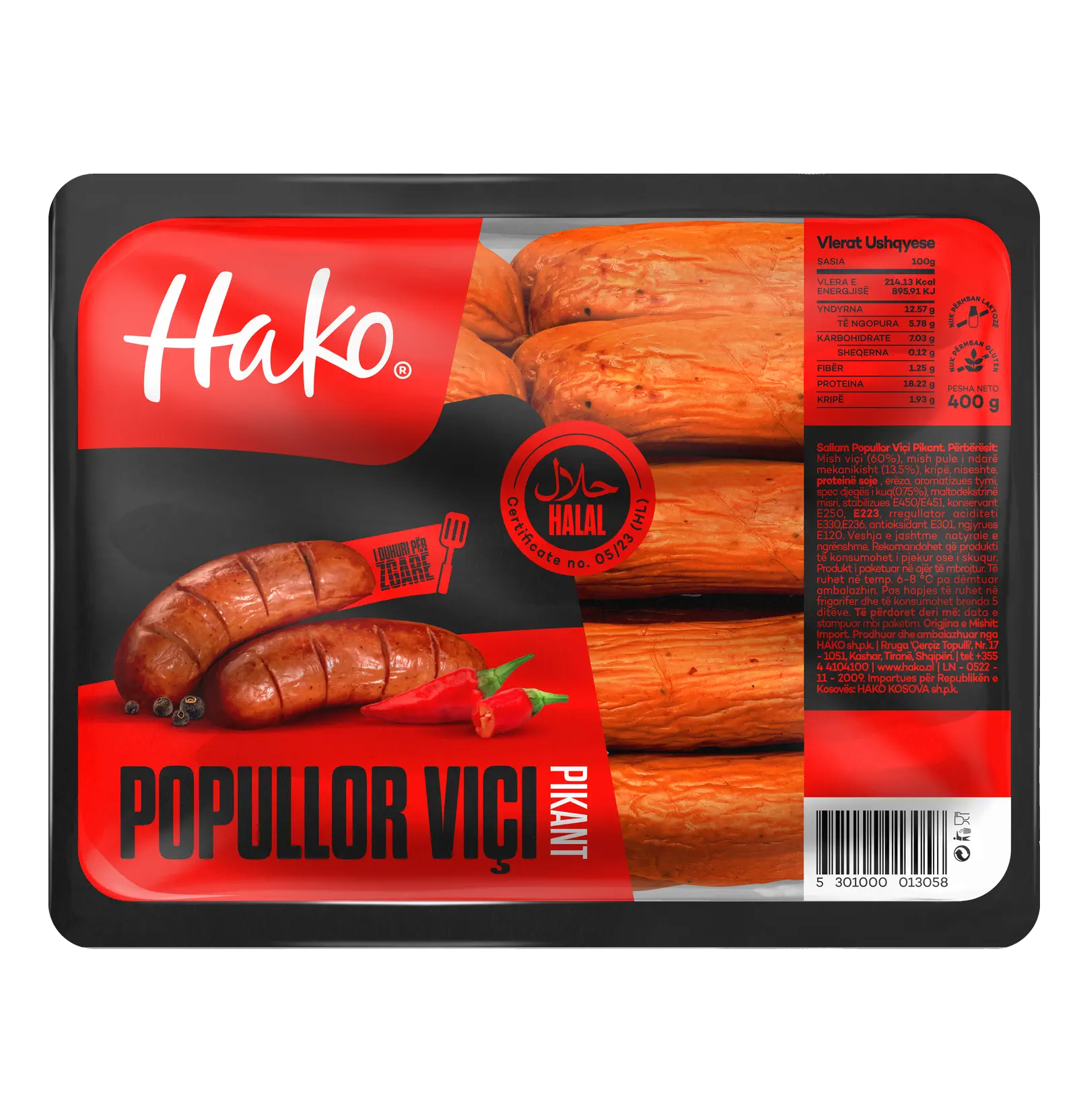 Hako, Virshlle viçi popullor djegës 400 g